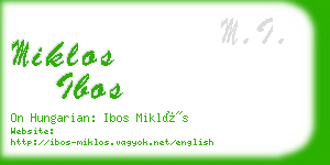 miklos ibos business card